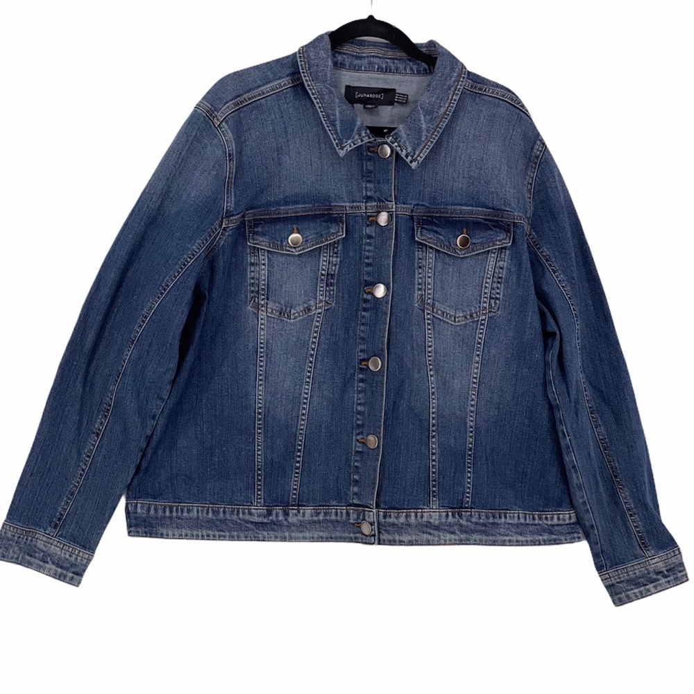 Junarose Medium Wash Blue Denim Jean Jacket 22